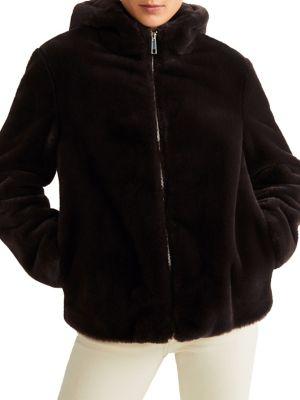 Mango Hooded Faux-fur Coat