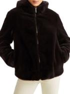 Mango Hooded Faux-fur Coat