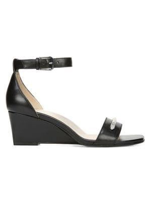 Naturalizer Premium Zenia2 Ankle-strap Leather Wedge Sandals