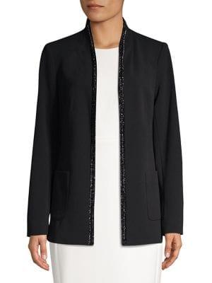 Calvin Klein Scuba Embellished Long Sleeve Blazer