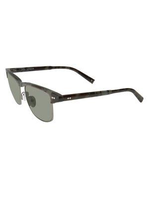 John Varvatos 54mm Smoky Rectangular Browline Sunglasses