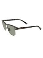 John Varvatos 54mm Smoky Rectangular Browline Sunglasses