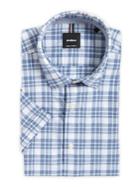 Strellson Plaid Short-sleeve Cotton Button-down Shirt
