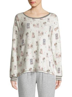Pj Salvage Dog Printed Long-sleeve Top