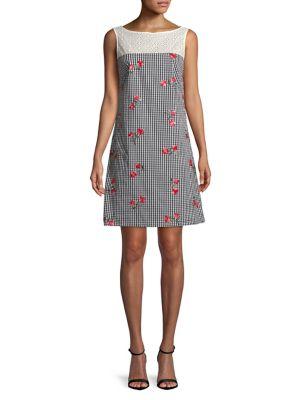Karl Lagerfeld Paris Eyelet Cotton Shift Dress