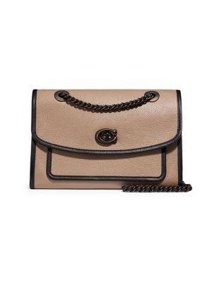 Coach Parker Contrast Leather Shoulder Bag