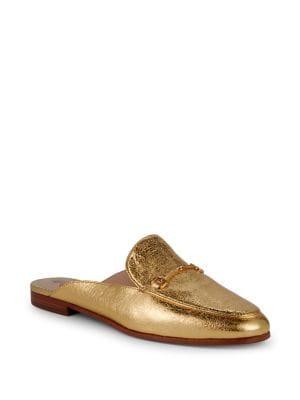 Sam Edelman Linnie Metallic Leather Bit Mules