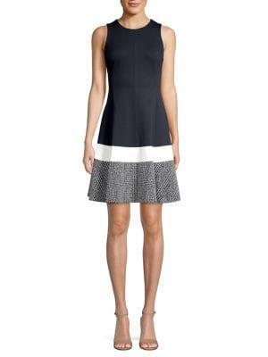 Eliza J Colorblock A-line Dress