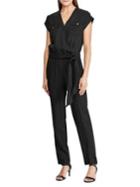 Lauren Ralph Lauren Short-sleeve Tie-waist Jumpsuit
