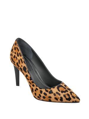 Kendall + Kylie Myra Leopard Print Calf Hair Pumps