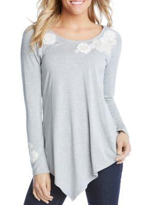 Karen Kane Embellished Long-sleeve Tee