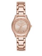 Karl Lagerfeld Paris Janelle Rose Goldtone Stainless Steel Bracelet Watch, Kl1615