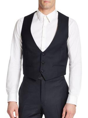 Tallia Orange Two-pocket Wool Vest