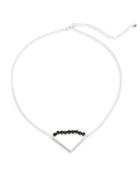 Lord & Taylor Onyx Beaded Triangle Pendant Necklace