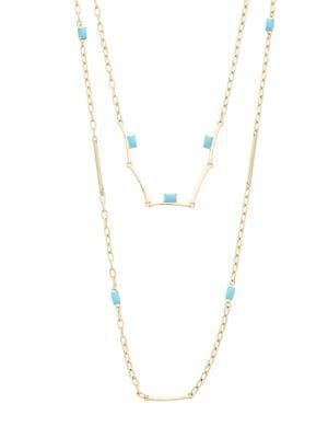 Nadri Lajolla Layered Goldtone Long Necklace
