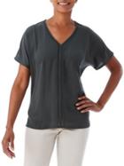 Olsen Solid Woven Front Tee