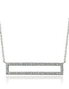 Lord & Taylor Cubic Zirconia Open Bar Pendant Necklace