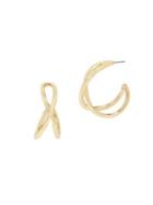 Robert Lee Morris Bold & Beautiful Goldtone Sculptural Twist C-hoop Earrings