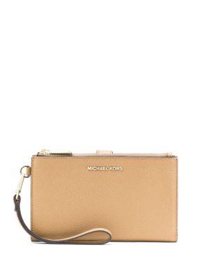 Michael Michael Kors Leather Double Zip Wristlet