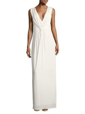 H Halston Sleeveless Column Gown