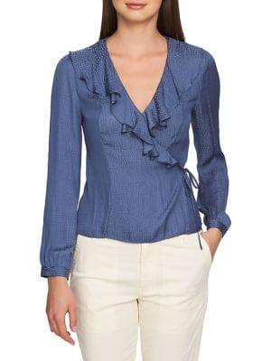 1.state Ruffled Long-sleeve Top