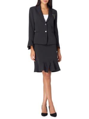 Tahari Arthur S. Levine Tracy Pinstripe Skirt Suit