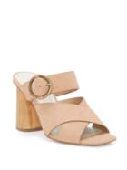 1.state Icendra Nubuck Leather Wooden-heel Sandals