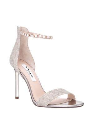 Nina Deena Embellished Glitter Dress Sandals