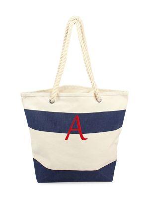 Cathy's Concepts Striped Rope-handle Canvas Tote
