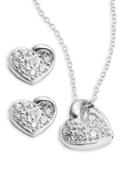 Lord & Taylor Cubic Zirconia Stud And Pendant Necklace Set