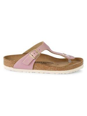 Birkenstock Gizeh Washed Metallic Leather Sandals