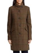 Lauren Ralph Lauren Guncheck Wool-blend Coat