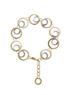 Lord & Taylor 14k Italian Gold Double Open Circle Link Bracelet