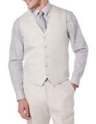 Perry Ellis Big And Tall Linen-cotton Suit Vest