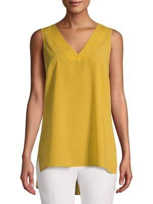 Joan Vass Sleeveless V-neck Top