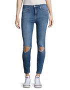 Free People Busted Distressed Skinny Jeans