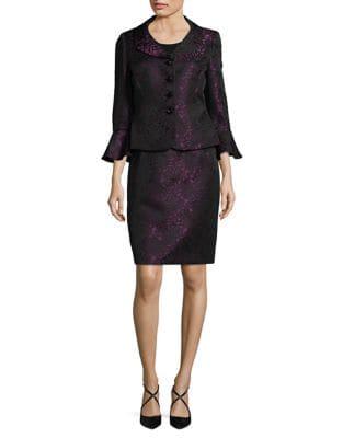 Tahari Arthur S. Levine Floral Skirt Suit