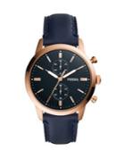 Fossil Townsman 44mm Leather Chronograph Watch