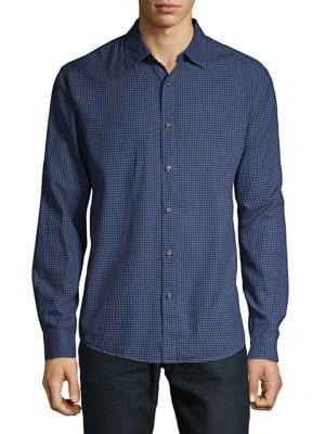 Black Brown Gingham Cotton Shirt