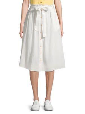 Vero Moda Button-front Tie-waist Skirt