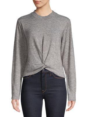 Design Lab Heathered Twist-front Top