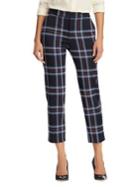 Lauren Ralph Lauren Stretch Plaid Ponte Straight Pants