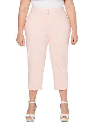 Rafaella Plus Cropped Slim-leg Trousers