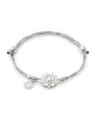 Alex And Ani Precious Threads Sterling Silver Lotus Peace Petals Bracelet