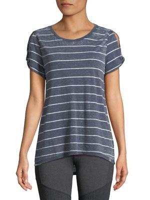 Marc New York Performance Striped Hi-lo Tee