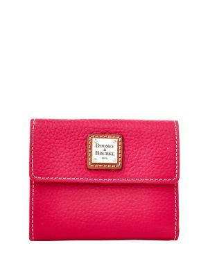 Dooney & Bourke Pebble Small Flap Leather Wallet