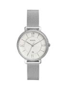 Fossil Jacqueline Stainless Steel & Crystal Mesh Bracelet Watch