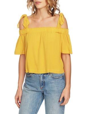 1.state Tie-strap Cold-shoulder Blouse