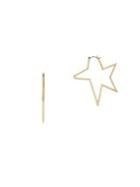Betsey Johnson Boost Open Star Hoop Earrings