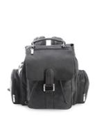 Royce New York Leather Expandable Backpack